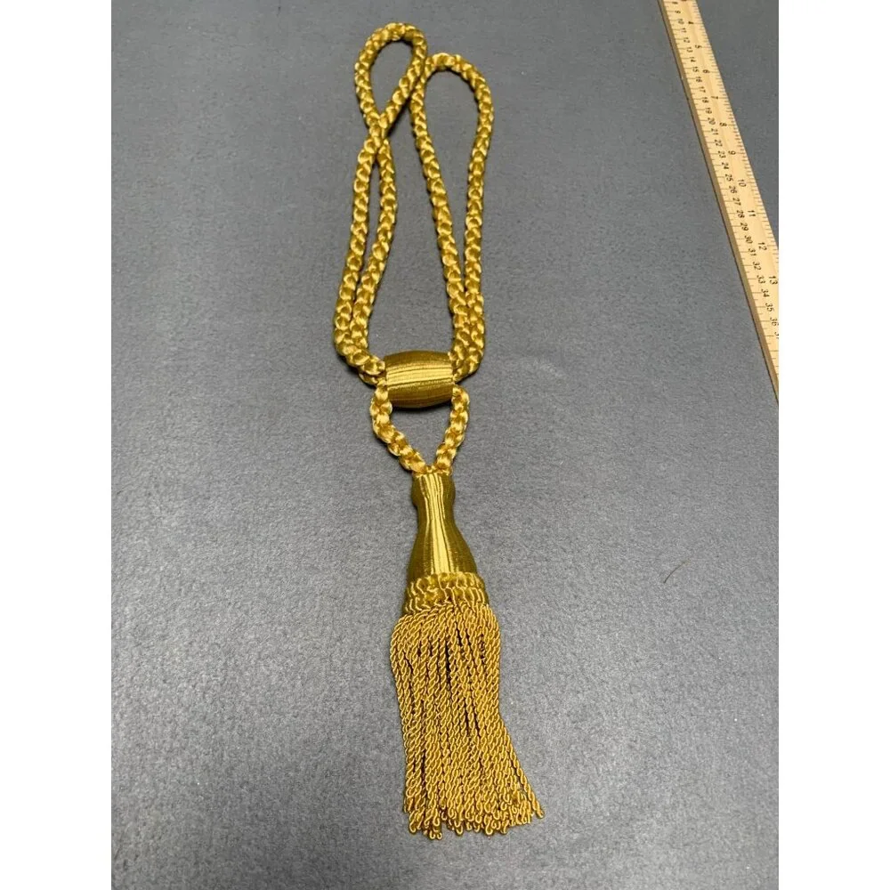 Vintage Gold Tassel Curtain Tiebacks 18